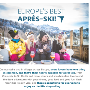 Europe’s Best Apres Ski